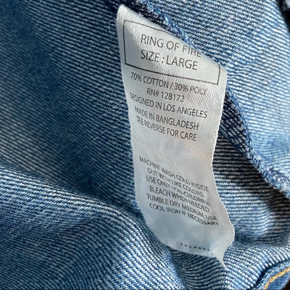 Ring of Fire Denim Hybrid Hoodie Jacket - Picture 4 of 4